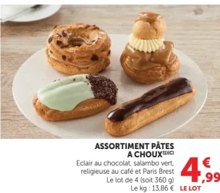 Assortiment Pâtes à choux