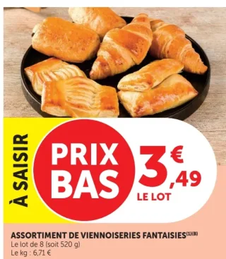 ASSORTIMENT DE VIENNOISERIES FANTAISIES