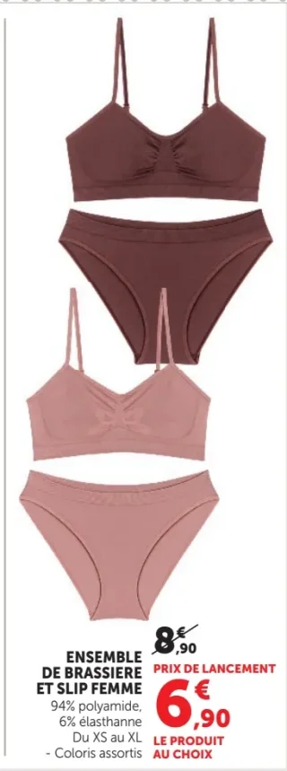 Ensemble de brassière et slip femme U Collection