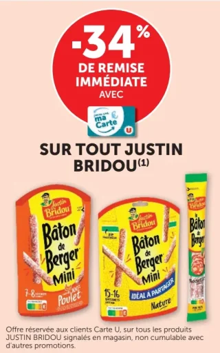 Justin Bridou Gamme de saucissons