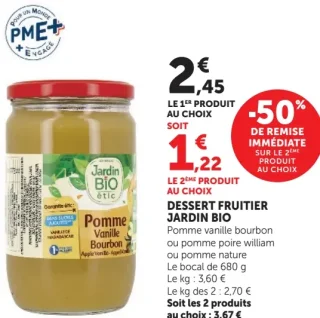 Dessert fruitier Jardin BiO étic