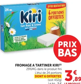 FROMAGE A TARTINER KIRI