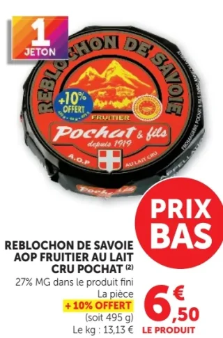 Reblochon de Savoie AOP Fruitier au Lait Cru Pochat & Fils