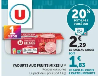 YAOURTS AUX FRUITS MIXES U