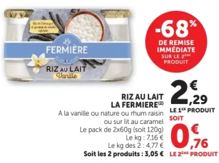 Riz au lait La Fermière