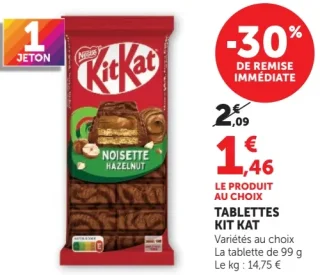 Tablettes Kit Kat Variétés au choix