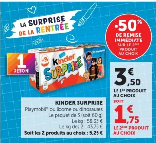 Kinder Surprise Playmobil ou licorne ou dinosaures