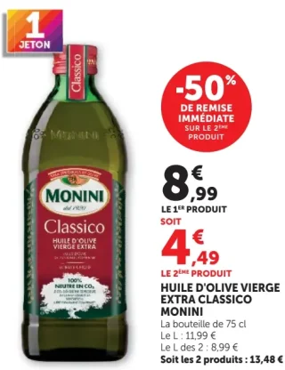 Huile d'olive vierge extra Classico Monini