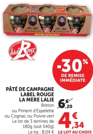 Pâté de campagne Label Rouge La Mère Lalie