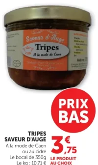Tripes Saveur d'Auge A la mode de Caen ou au cidre