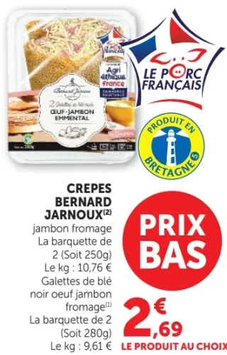 Crepes Bernard Jarnoux jambon fromage