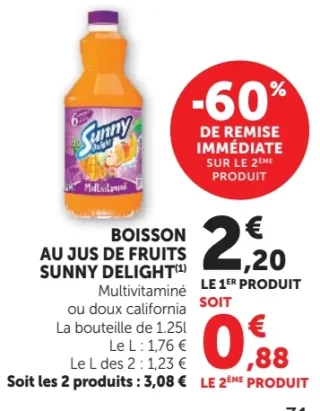 Boisson au Jus de Fruits Sunny Delight