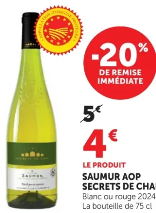 Saumur AOP Secrets de Chai Blanc ou rouge 2024