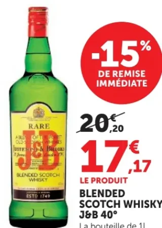 Blended Scotch Whisky J&B 40°