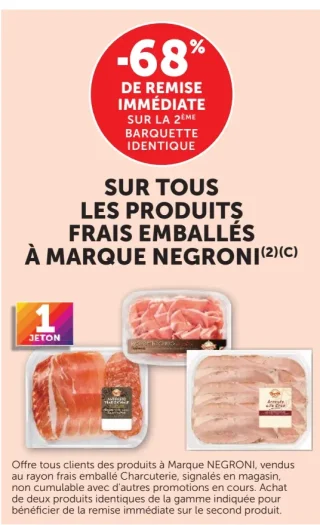 Produits frais emballés à marque Negroni