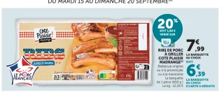 RIBS DE PORC À GRILLER COTE PLAISIR MADRANGE