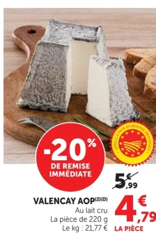 Valencay AOP Au lait cru