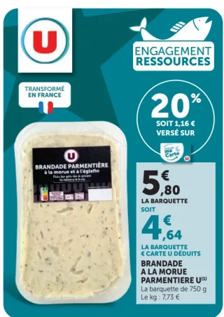 Brandade Parmentière U à la morue et à l'églefin