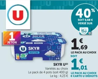 Skyr U Nature ou Variétés au choix