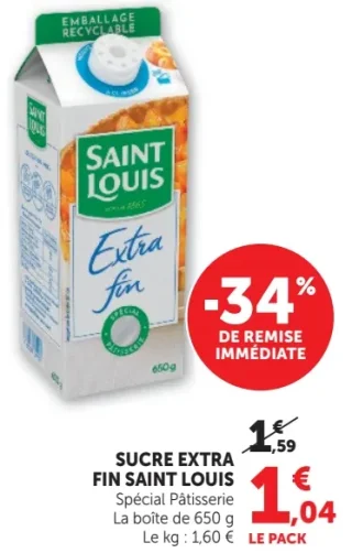 Sucre Extra Fin Saint Louis Spécial Pâtisserie
