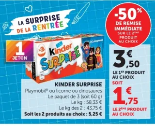 KINDER SURPRISE Playmobil® ou licorne ou dinosaures