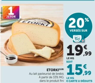 Etorki au lait pasteurisé de brebis