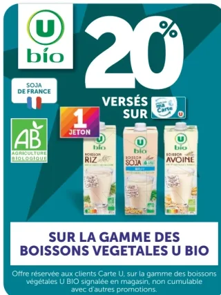 Sur la gamme des boissons végétales U Bio
