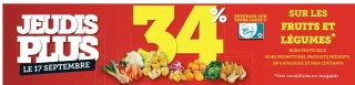 34% reversés sur votre carte U sur les fruits et légumes