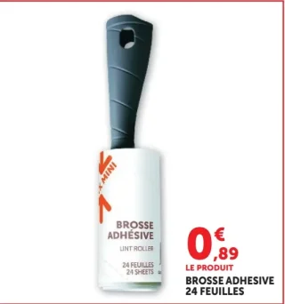 Brosse adhésive 24 feuilles Prix Mini