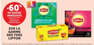 Thés Lipton (Menthe Intense, Yellow Label, Fruits Rouges)
