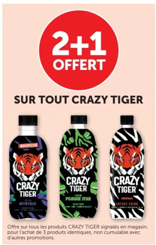 Gamme de boissons énergisantes Crazy Tiger