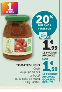 Tomates U Bio (Chair ou pulpe en dés)