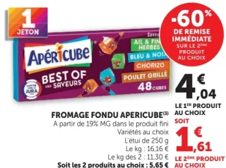 Fromage fondu Apéricube Best of des Saveurs