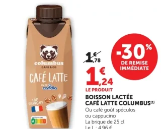 Boisson lactée Café Latte Columbus
