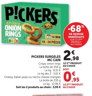 Pickers surgelés Mc Cain Crispy onion rings