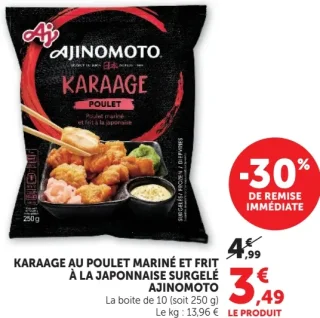 Karaage au poulet mariné et frit à la japonaise surgelé Ajinomoto