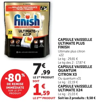 Capsules Vaisselle Ultimate Plus Finish