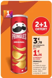 Pringles Original ou cream & onion
