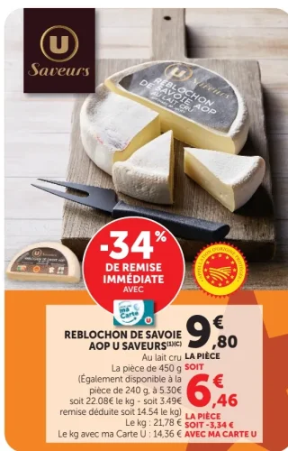 REBLOCHON DE SAVOIE AOP U SAVEURS