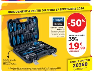 Coffret a outils 87 pieces Scheppach