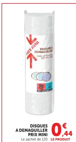 Disques à démaquiller Prix Mini