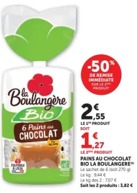 Pains au Chocolat Bio La Boulangère