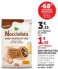 Mini Tartelettes Nocciolata Bio Classique ou bianca Rigoni di Asiago