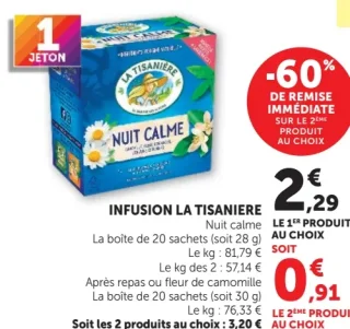 Infusion La Tisanière Nuit calme