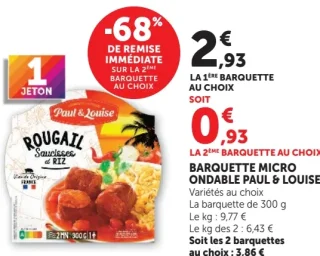 Barquette micro ondable Paul & Louise