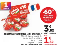 Fromage pasteurise Mini Babybel x10