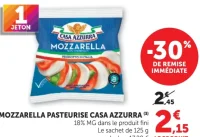 MOZZARELLA PASTEURISE CASA AZZURRA