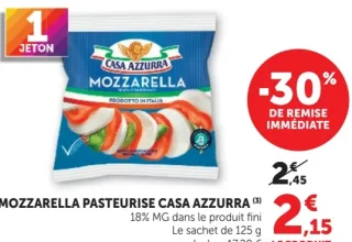 MOZZARELLA PASTEURISE CASA AZZURRA