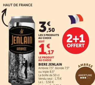 Bière Jenlain Ambrée, blonde ou triple