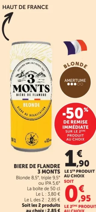 Bière de Flandre 3 Monts Blonde, triple ou IPA